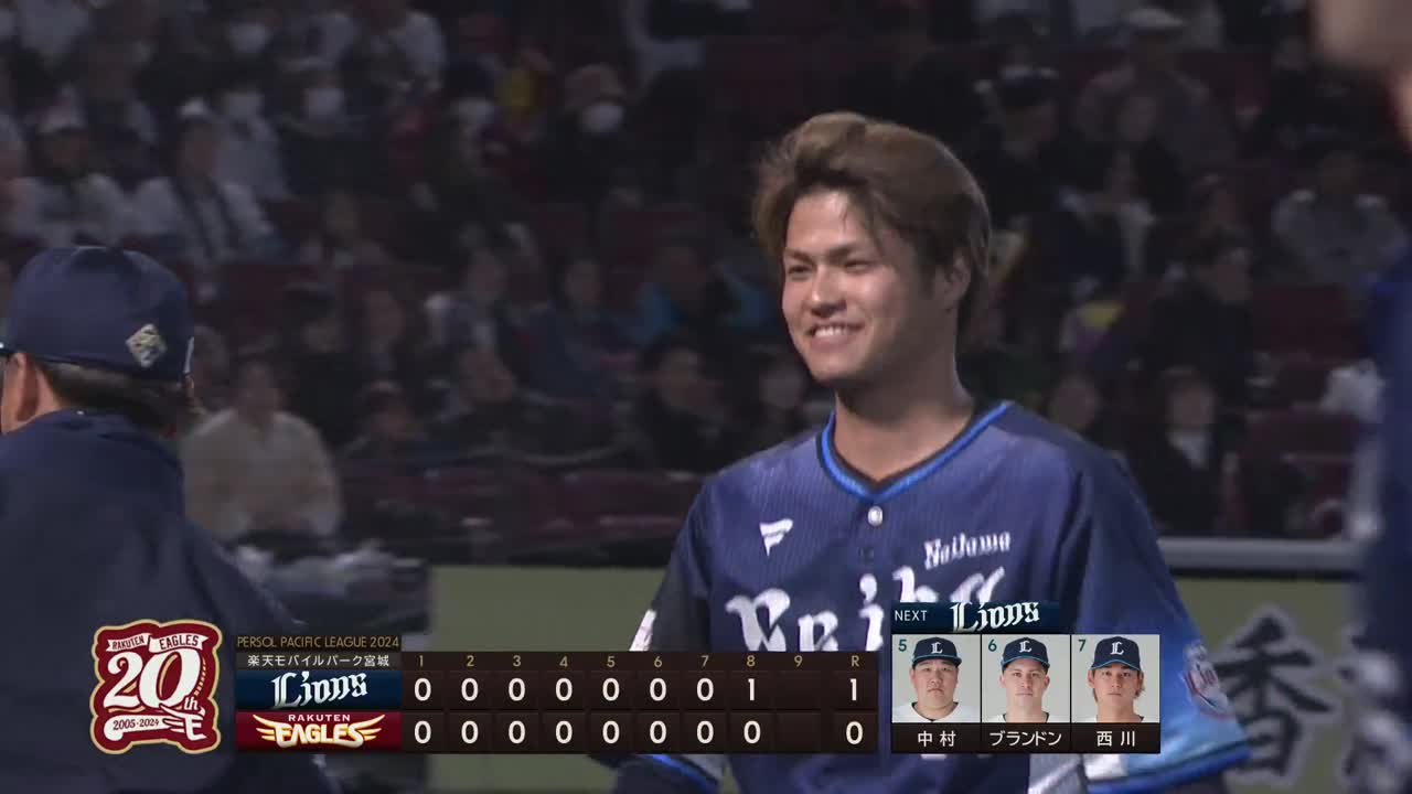 8回裏・L甲斐野 央 一打同点のピンチを三振で切り抜ける!!