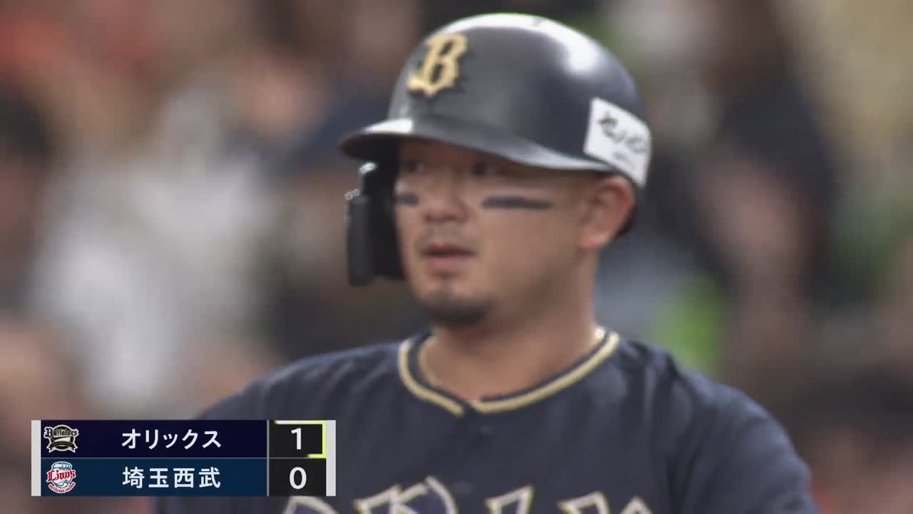 6回表・B森友哉 追加点となるタイムリーヒット!!