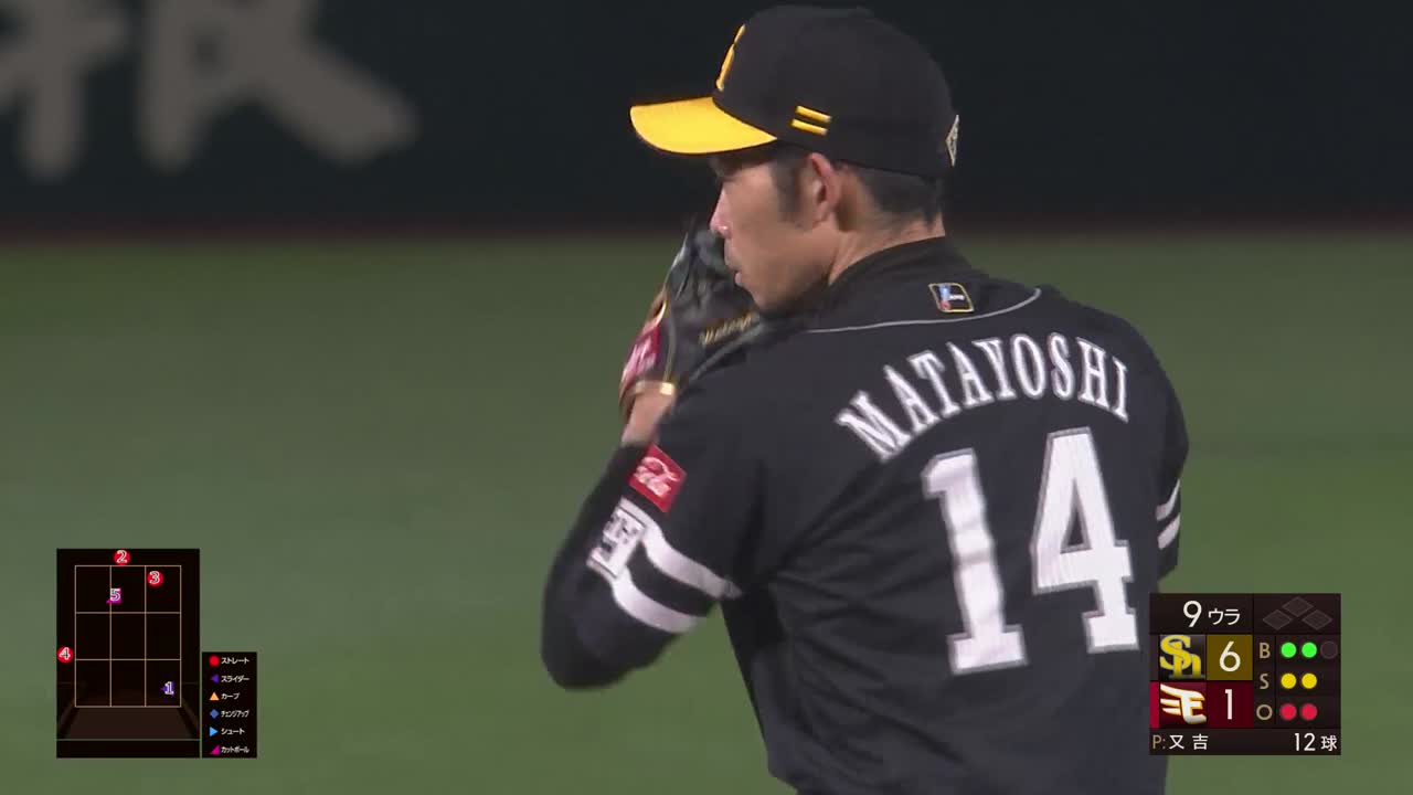 9回裏・H又吉克樹 最後は空振り三振を奪い、試合を締める!!