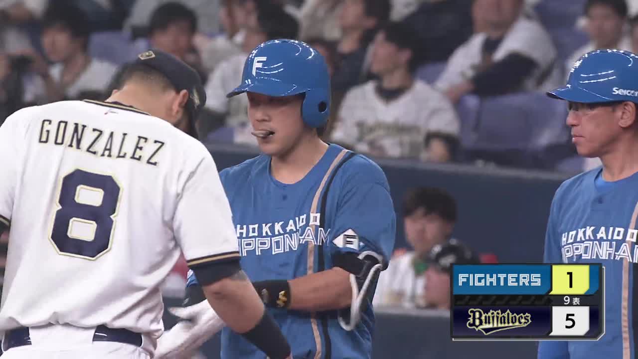 9回表・F伏見寅威 意地を見せるセンターへのタイムリーヒット!!