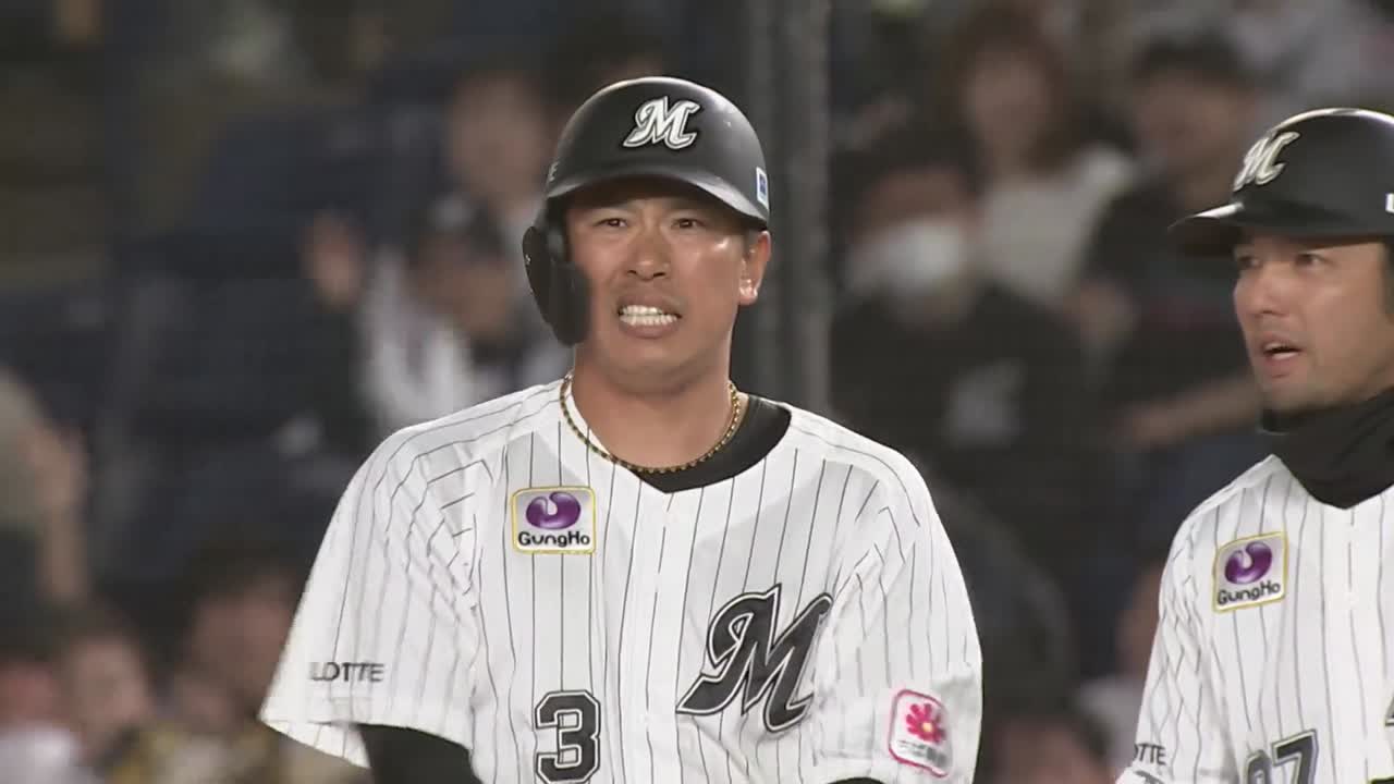 3回裏・M角中勝也 タイムリーヒットで先制!!