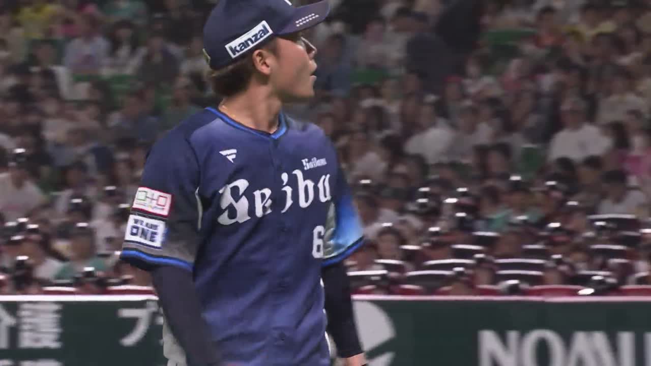 8回裏・L水上由伸 この回3人で抑える好リリーフを見せる!!