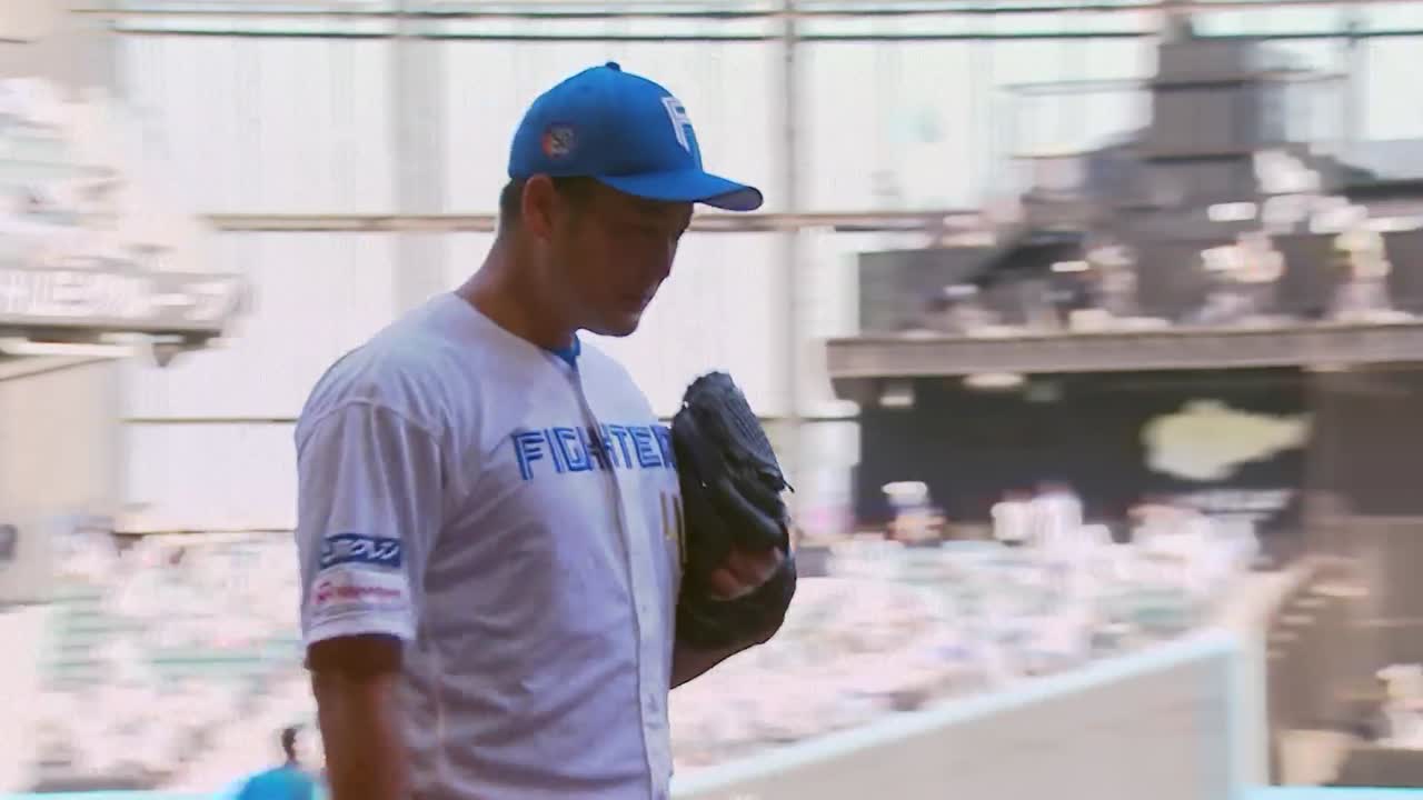 7回表・F齋藤友貴哉 最後は空振り三振でこの回を無失点に抑える!!