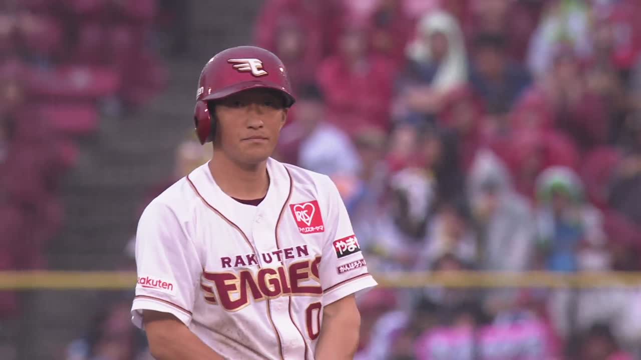 7回裏・E小深田大翔 代走ですかさず2塁への盗塁成功!!