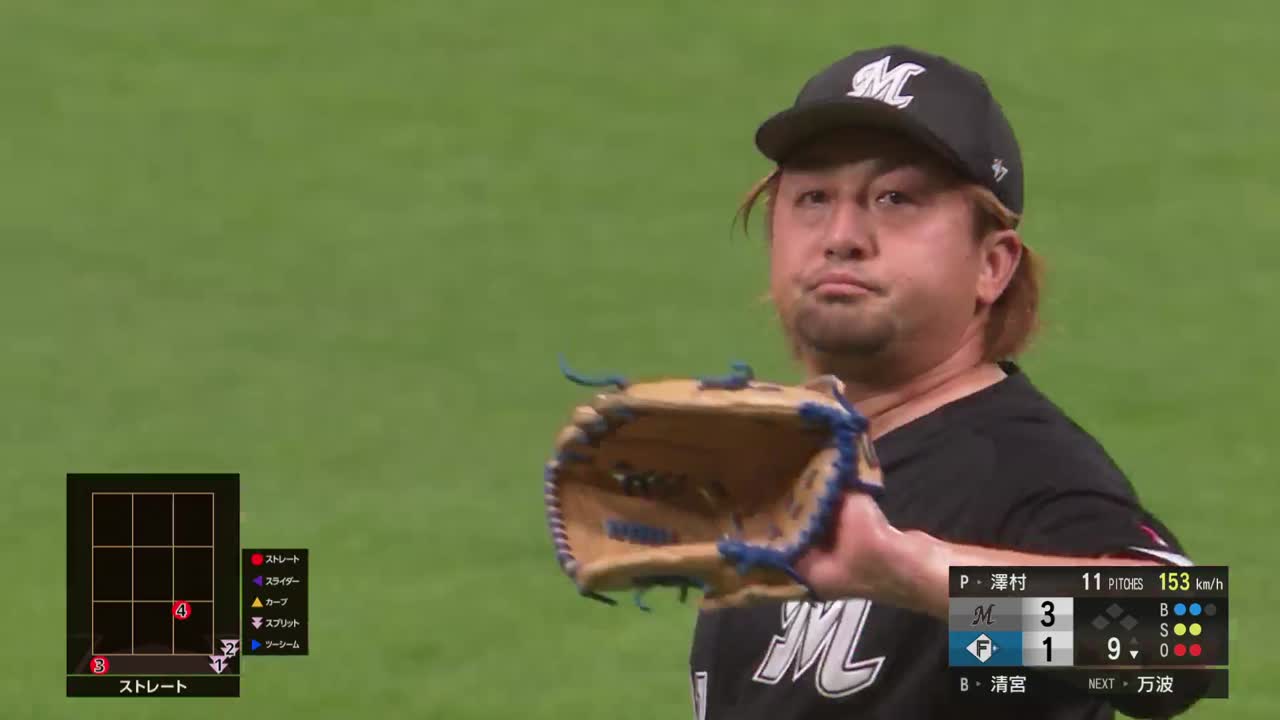 9回裏・M澤村拓一 3者凡退のナイスピッチングで今シーズン初セーブ!!