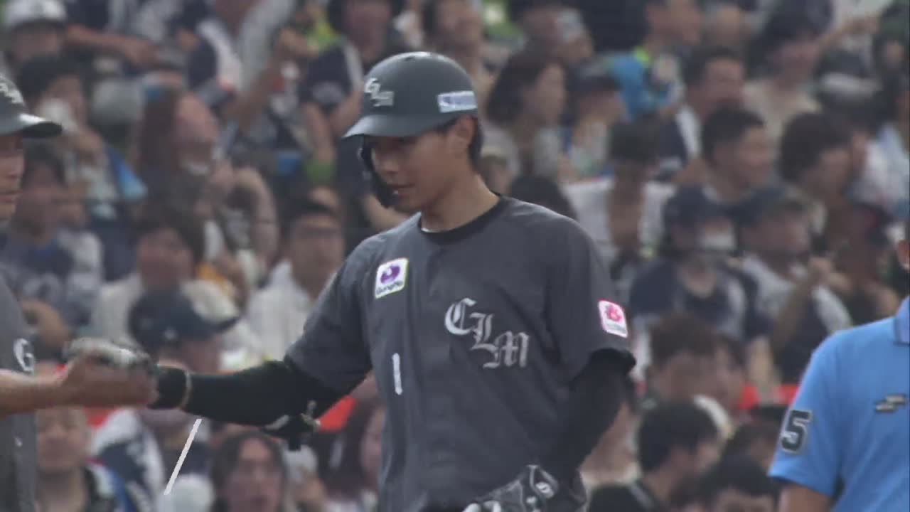 3回表・M藤原恭大 ライトへの先制タイムリー3ベースヒットを放つ!!