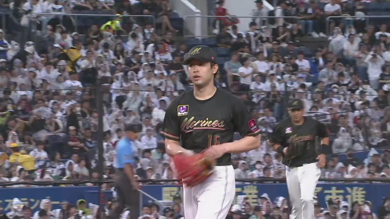 1回表・M種市篤暉 初回先制のピンチを併殺打に打ち取る!!