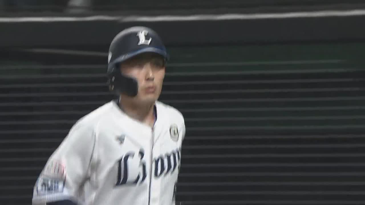 5回裏・L源田壮亮 1アウト3塁の場面で犠牲フライとなる貴重な先制点!!
