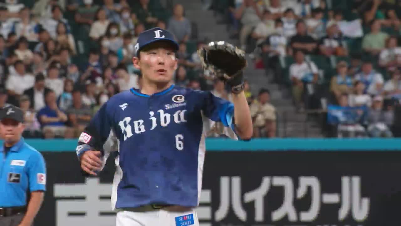 3回裏・L源田壮亮 軽快なランニングスローでさばく好プレー!!