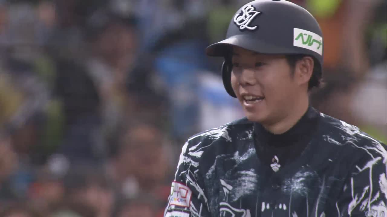 2回裏・L松原聖弥 右中間を破るタイムリー3ベースヒット!!