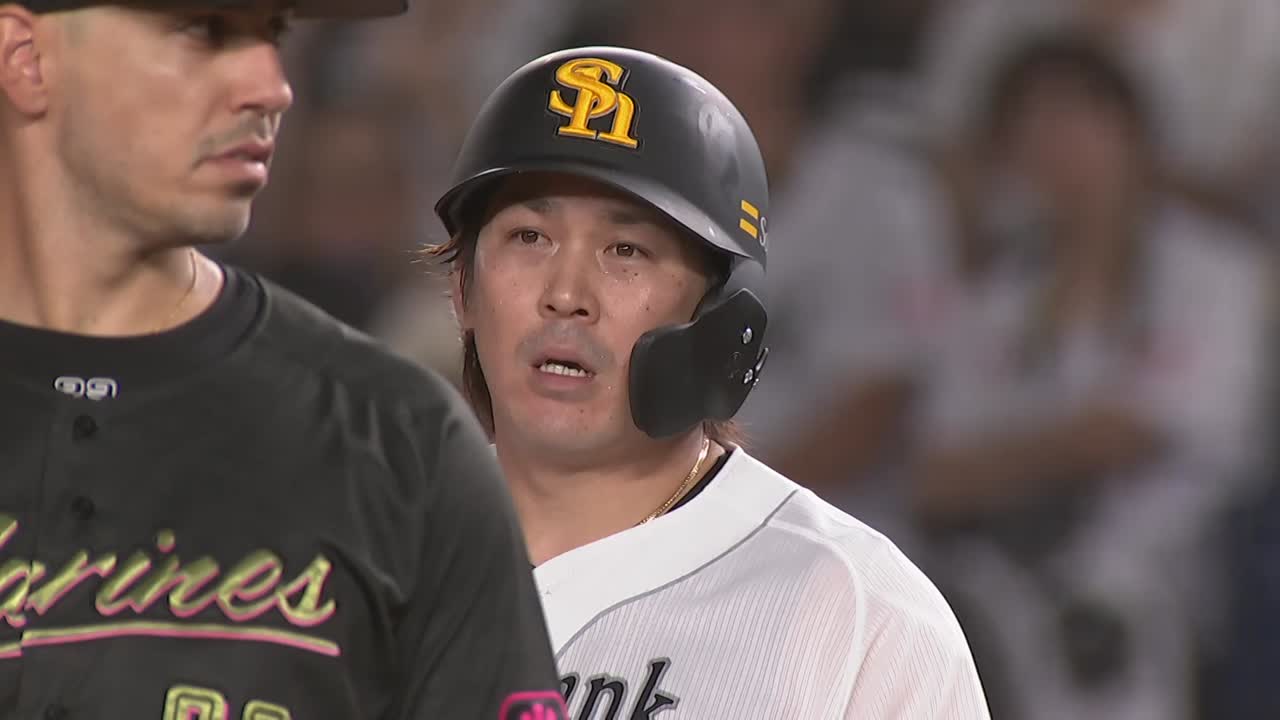 6回表・H甲斐拓也 点差を広げるタイムリーヒット!!