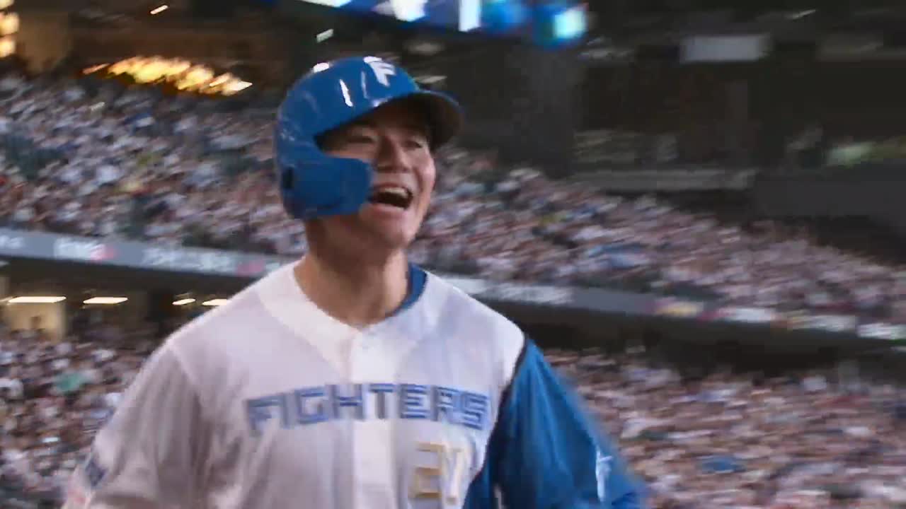 8回裏・F清宮幸太郎 美しい放物線を描く2者連続アーチ!!