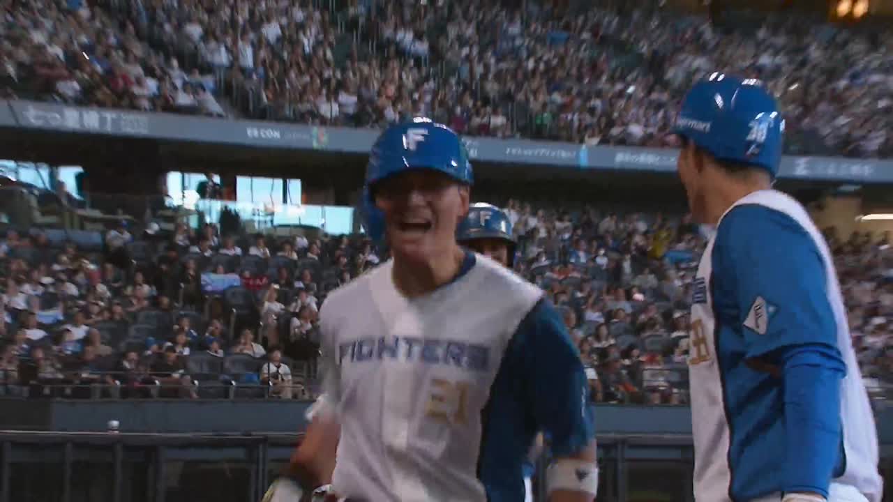 5回裏・F清宮幸太郎 ライトへ2試合連続のHRを放ち点差を広げる!!