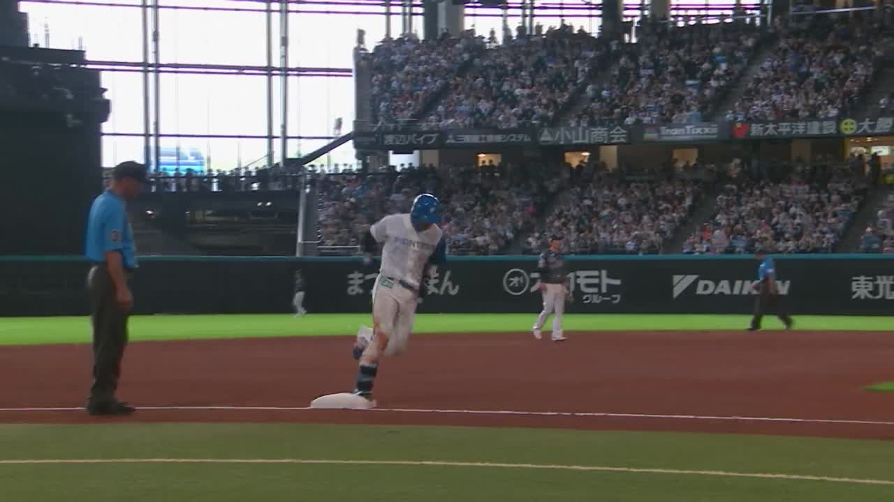 6回裏・F田宮裕涼 久しぶりの一発で追加点をあげる!!