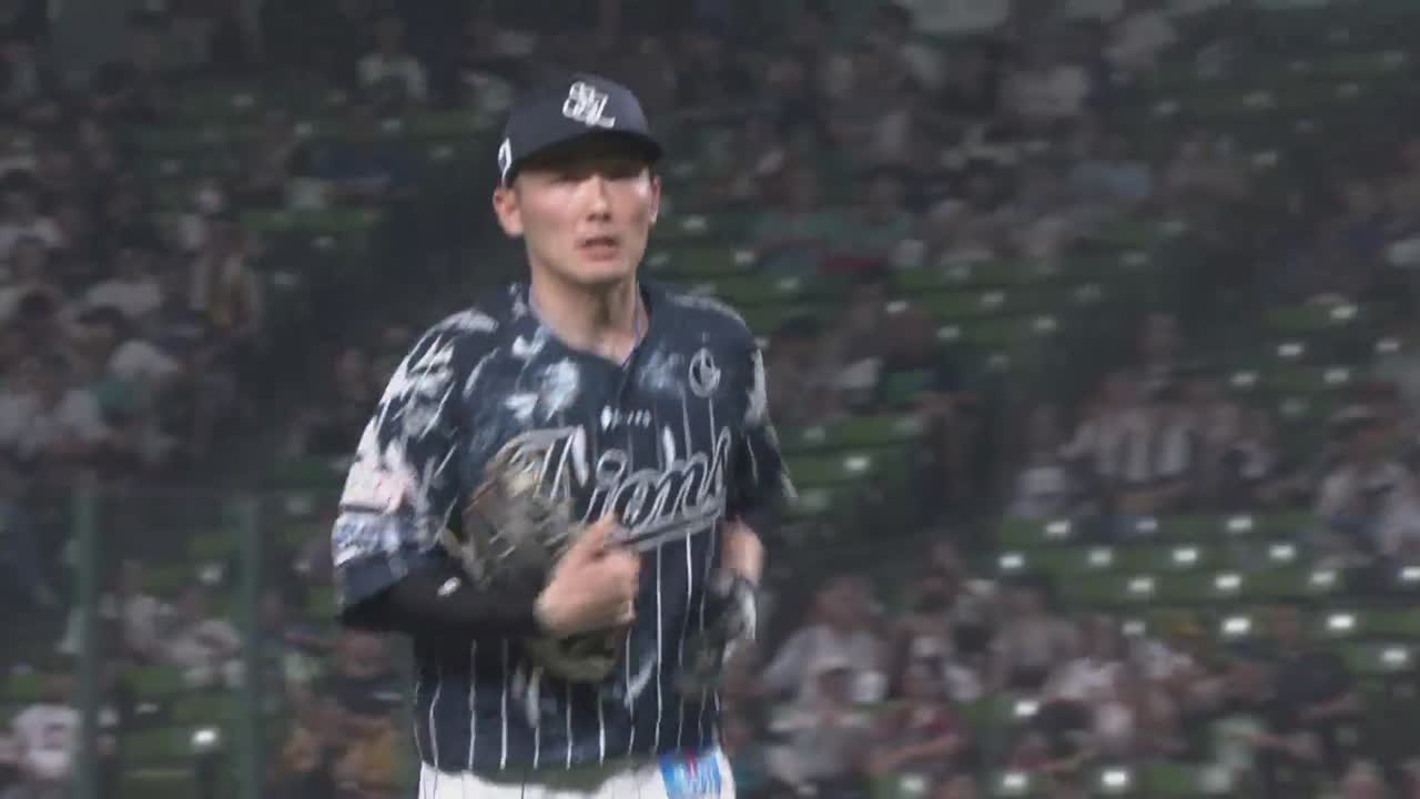 8回表・L源田壮亮 冴えわたる守備で投手を助ける!!