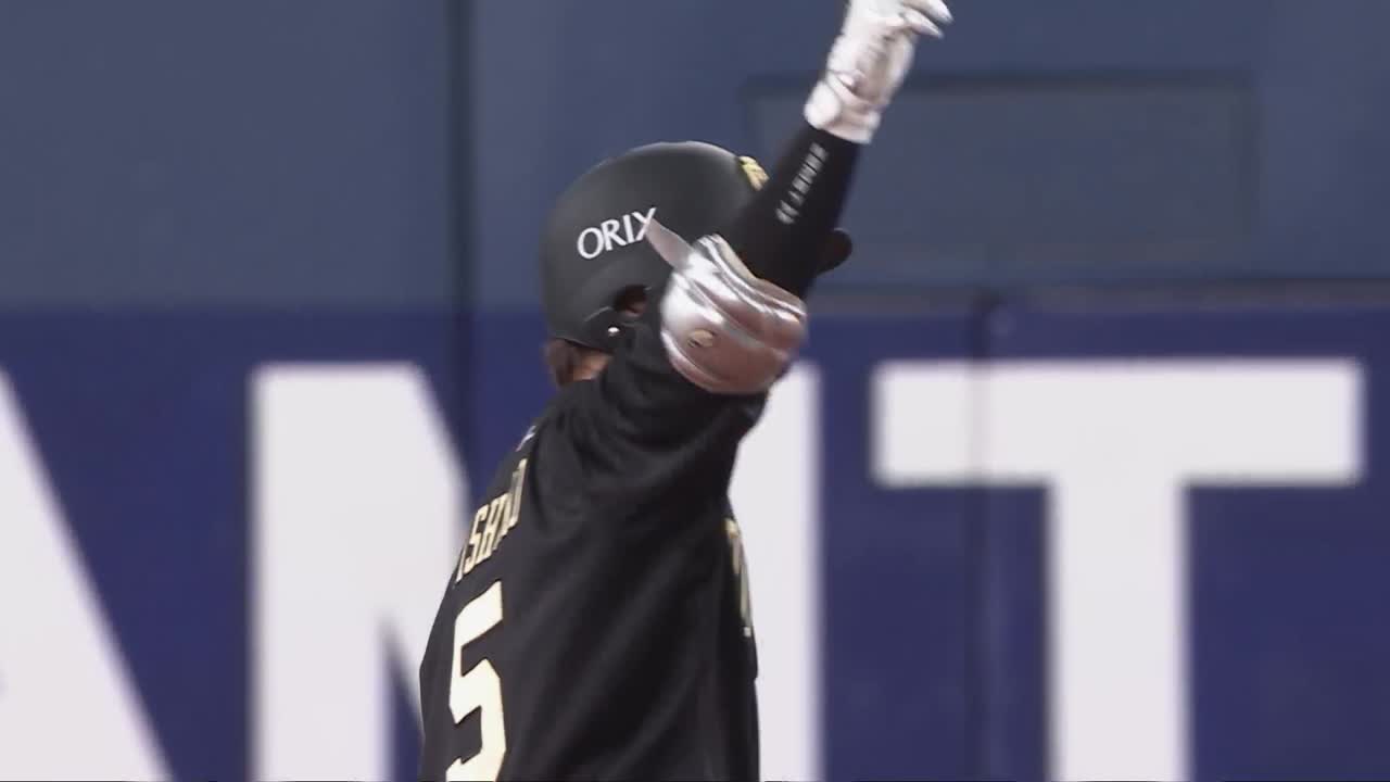 8回裏・B西野真弘 真っすぐを引っ張り込みタイムリー2ベースヒット!!