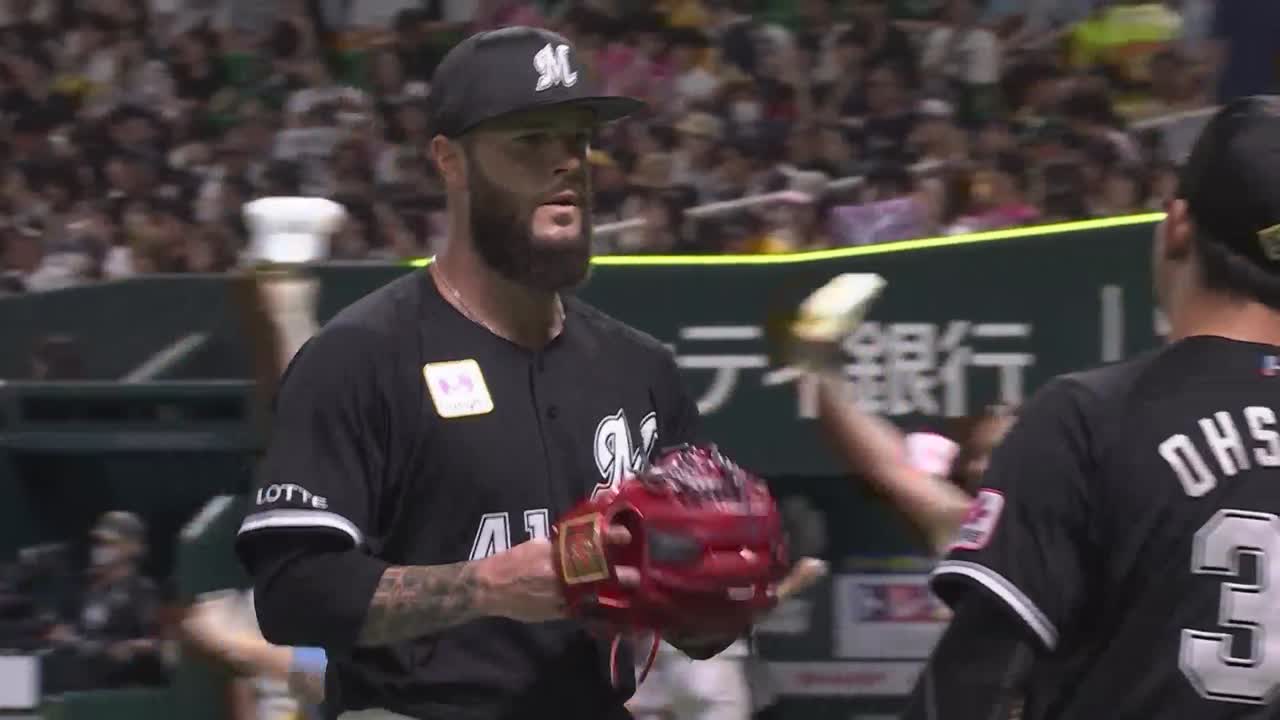 5回裏・Mカイケル NPB初登板は5回2失点!! 2回以降は打たせて取る好投!!