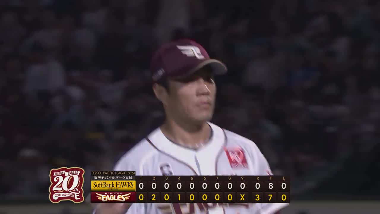 9回表・E則本昂大 9回をしっかりと締め24セーブ目を挙げる!!