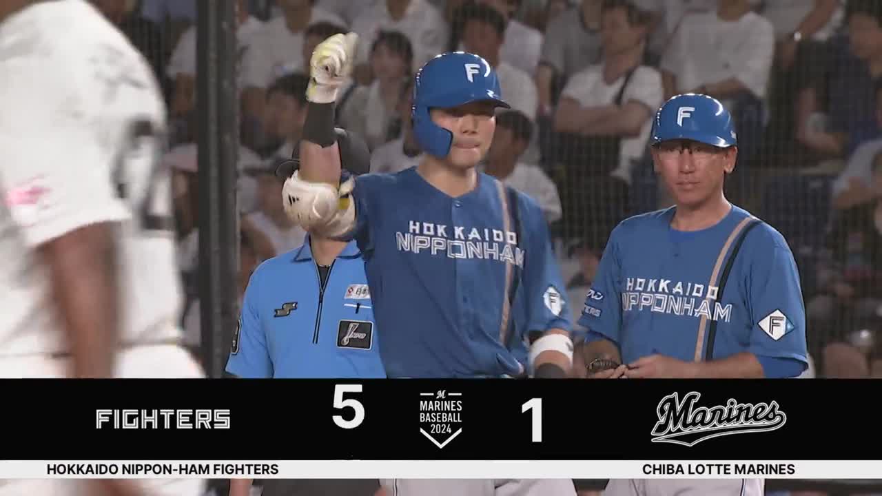 5回表・F清宮幸太郎 一二塁間を破るタイムリーヒット!!