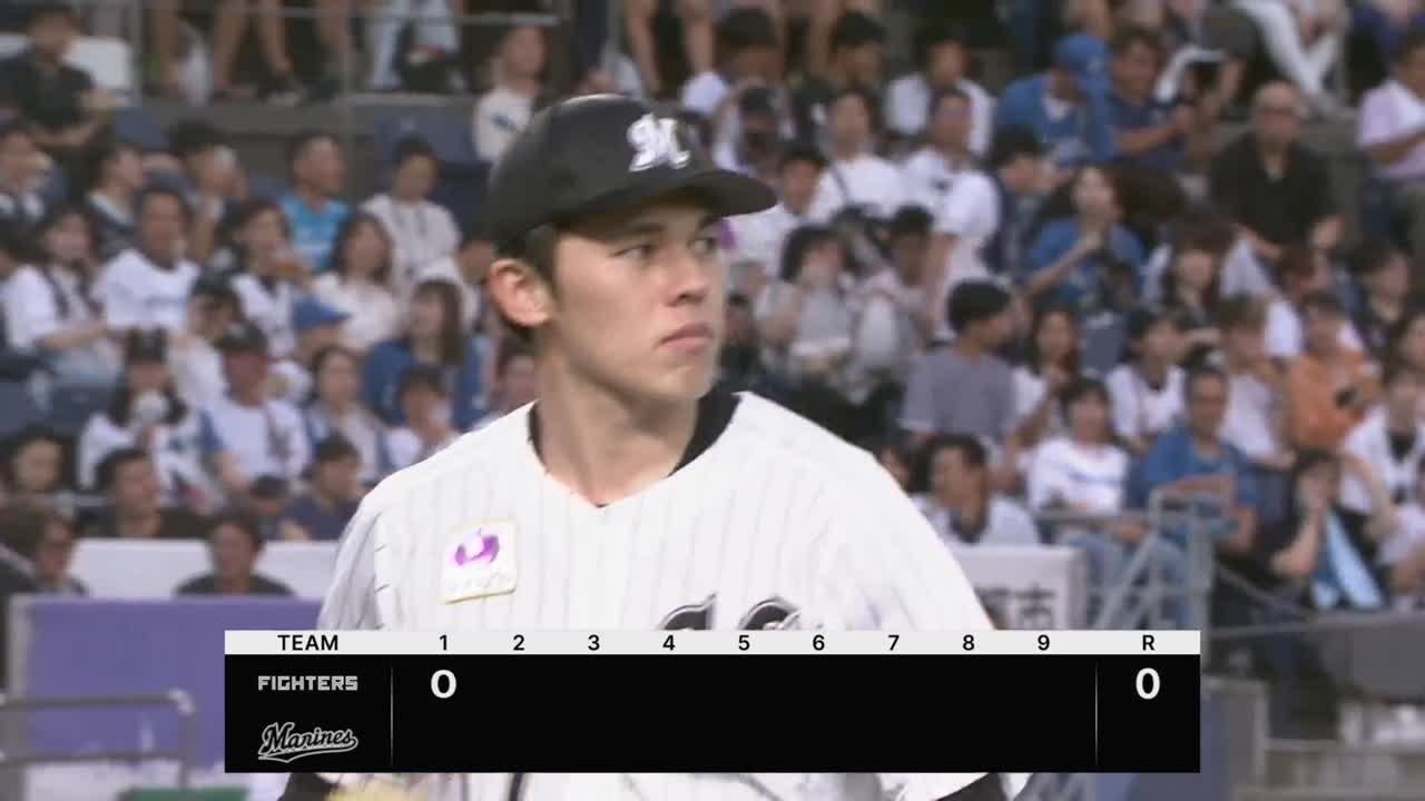 1回表・M佐々木朗希 初回わずか6球の完璧な立ち上がりを見せる!!