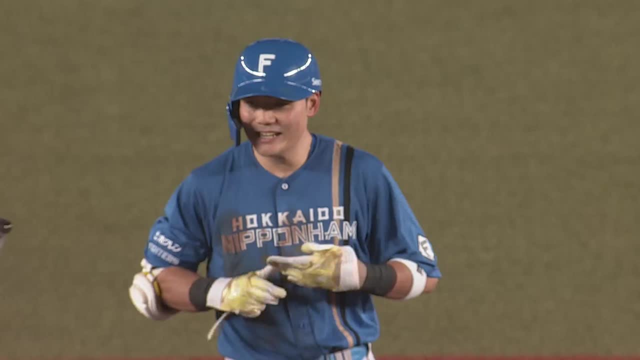 3回表・F清宮幸太郎 同点となるタイムリーヒットを放つ!!