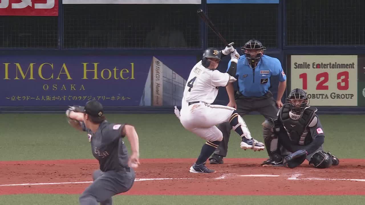 8回裏・B森友哉 好走塁でチャンスを作る2ベースヒット!!