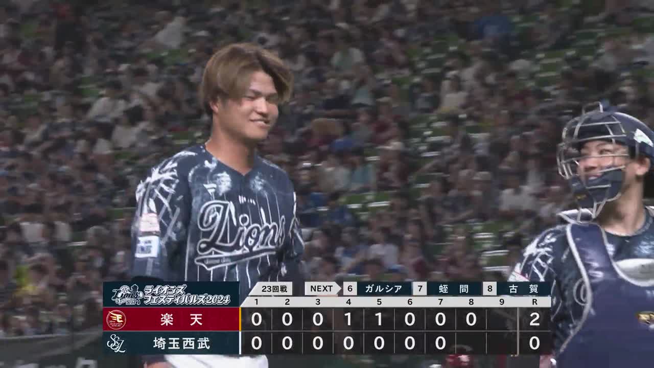 8回表・L甲斐野央 最速159km/h!! 復帰登板を無失点に抑える!!