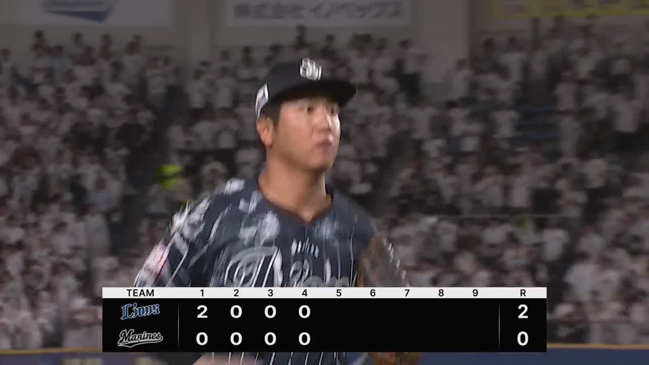 4回裏・L平沼翔太 三塁線の打球を上手く処理し得点を防ぐ!!