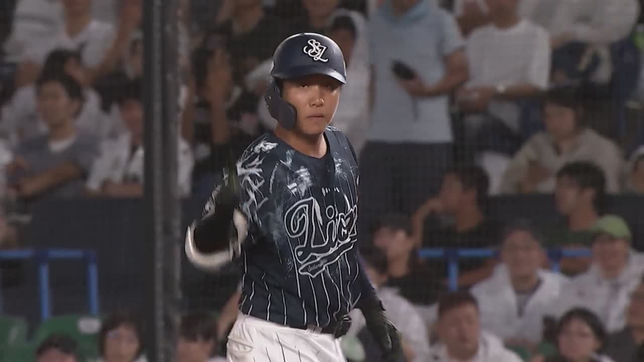 7回表・L平沼翔太 1軍昇格即スタメンで猛打賞の活躍!!