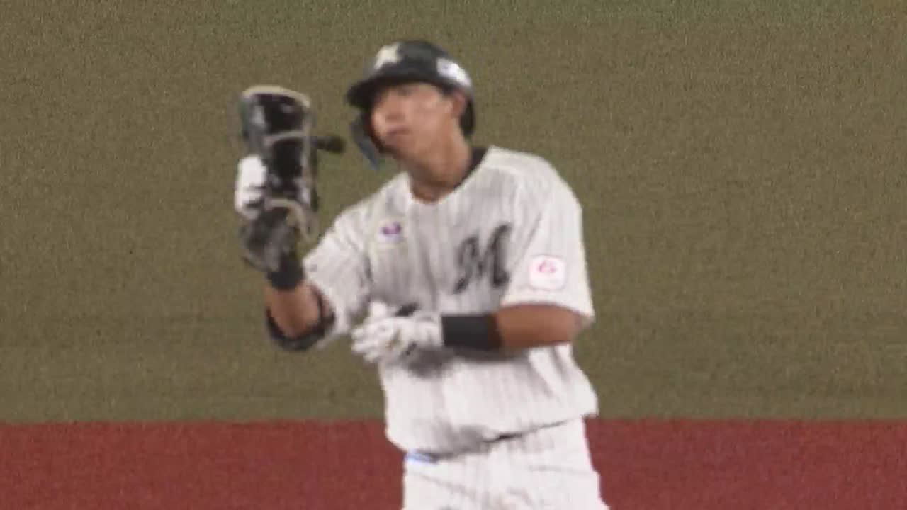 2回裏・M安田尚憲 わっしょい!! 先制のタイムリー2ベース!!