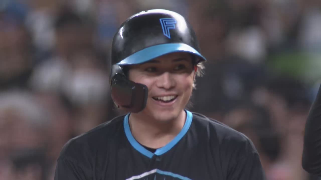 7回表・F上川畑大悟 セーフティースクイズで1点を先制!!