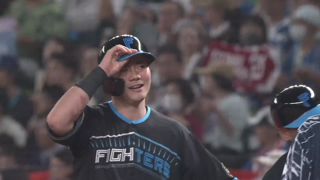9回表・F清宮幸太郎 ライトへのタイムリーヒットで貴重な1点をとる!!