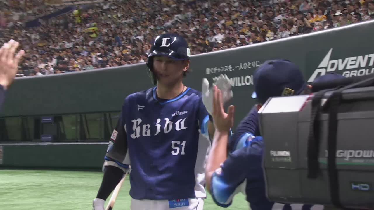 1回表・L西川愛也 レフトへの犠牲フライで先制点を奪う!!