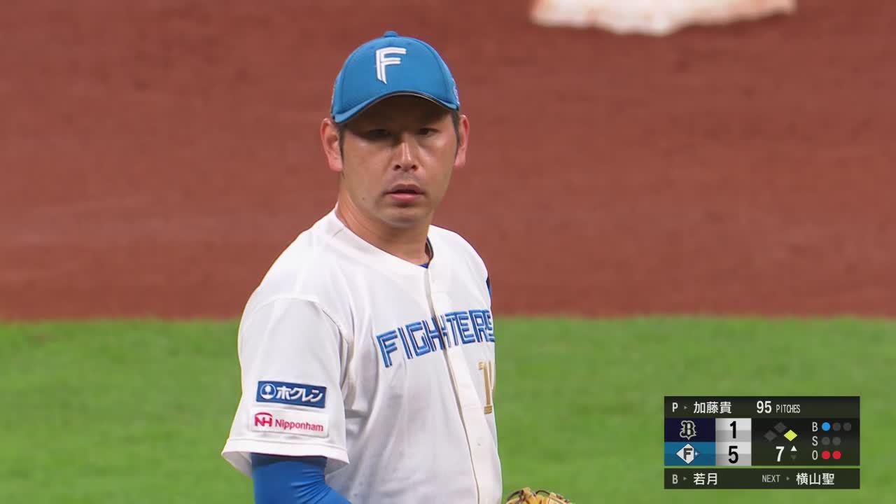 7回表・F加藤貴之 7回96球1失点の好投を見せる!!