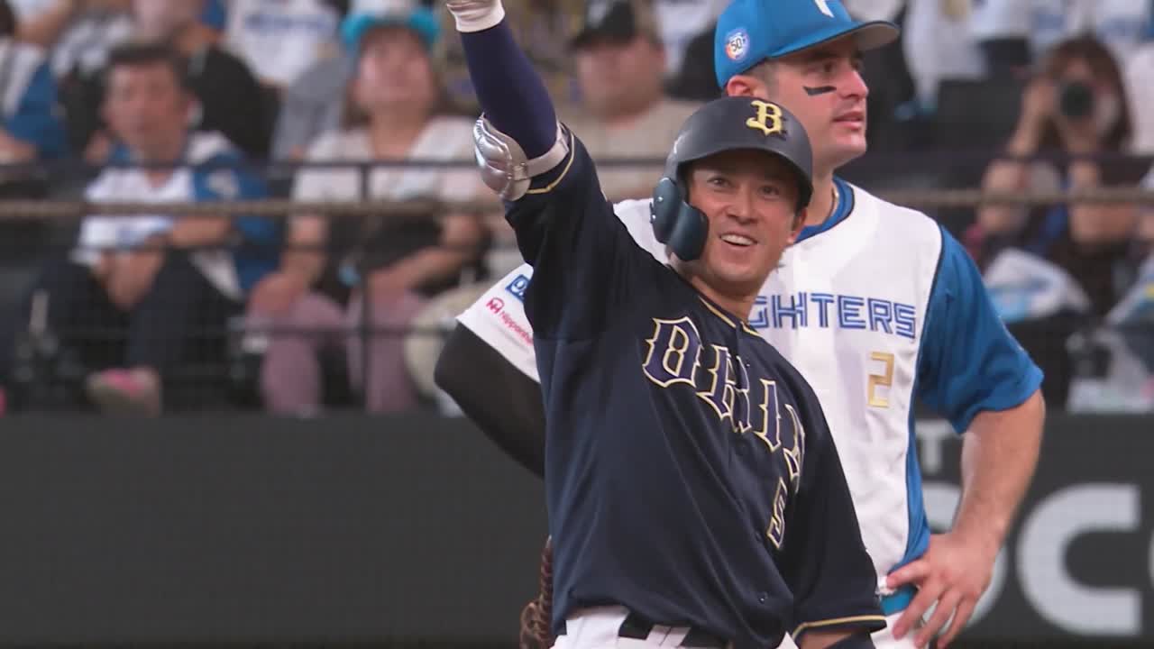 10回表・B西野真弘 2アウトからレフトへのタイムリーヒットで勝ち越し!!