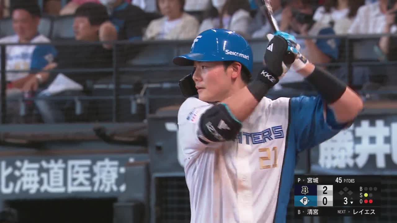 3回裏・F清宮幸太郎 本日マルチヒット!!