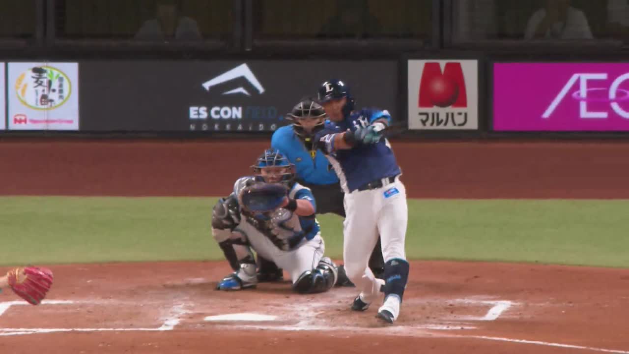 8回表・L岸潤一郎 反撃開始!! ソロホームラン!!