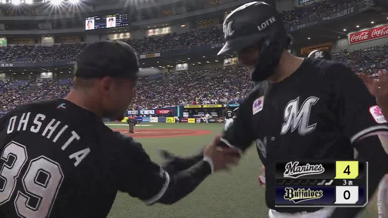 3回表・Mソト 打った瞬間それと分かる3ランホームラン!!