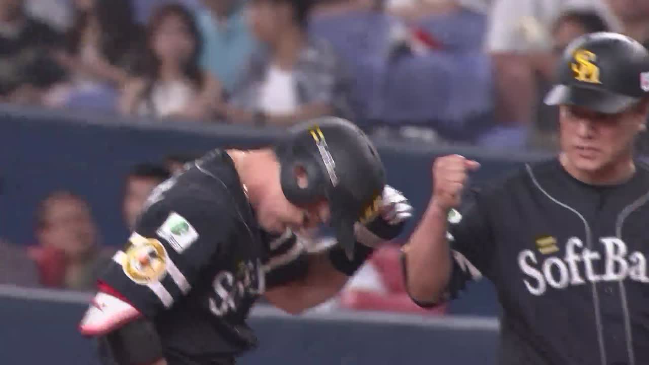 12回表・H栗原陵矢 均衡を破る貴重なタイムリーヒット!!