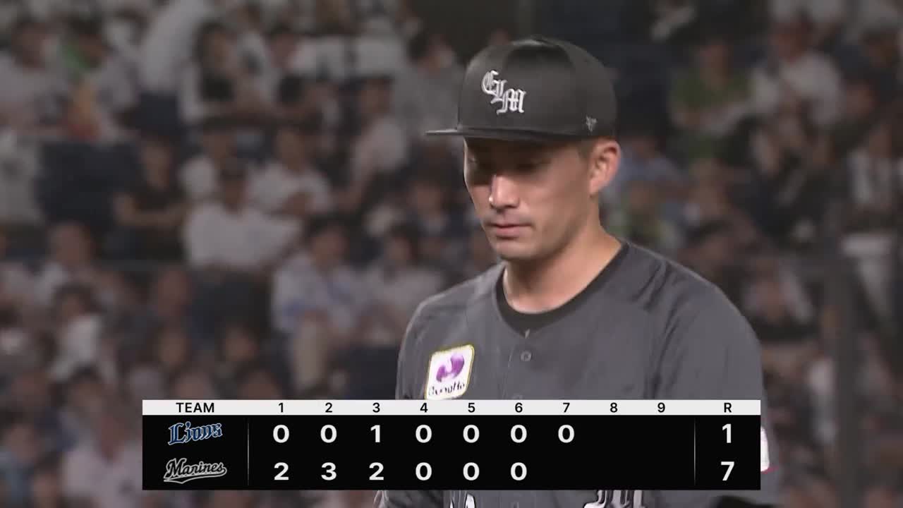 7回表・M小島和哉 7回1失点7奪三振の好投でマウンドを降りる!!
