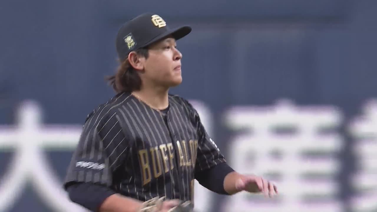 1回表・B宮城大弥 3者連続三振の完璧な立ち上がりを見せる!!