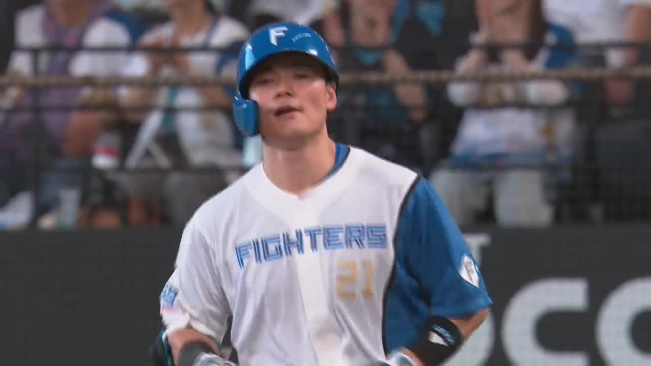 5回裏・F清宮幸太郎 快音残すライトへのタイムリーヒット!!