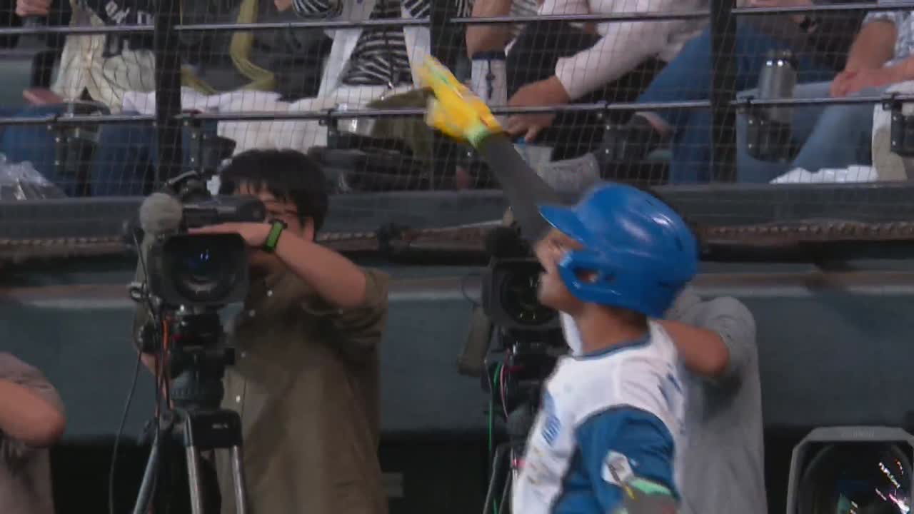 7回裏・F水谷瞬 第9号のソロホームランを放つ!!