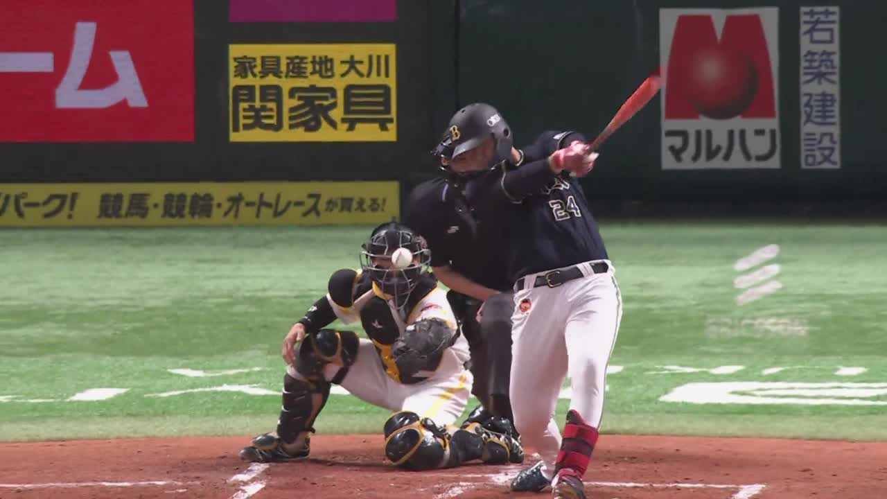2回表・B紅林弘太郎 センターへのタイムリーヒットで先制!!