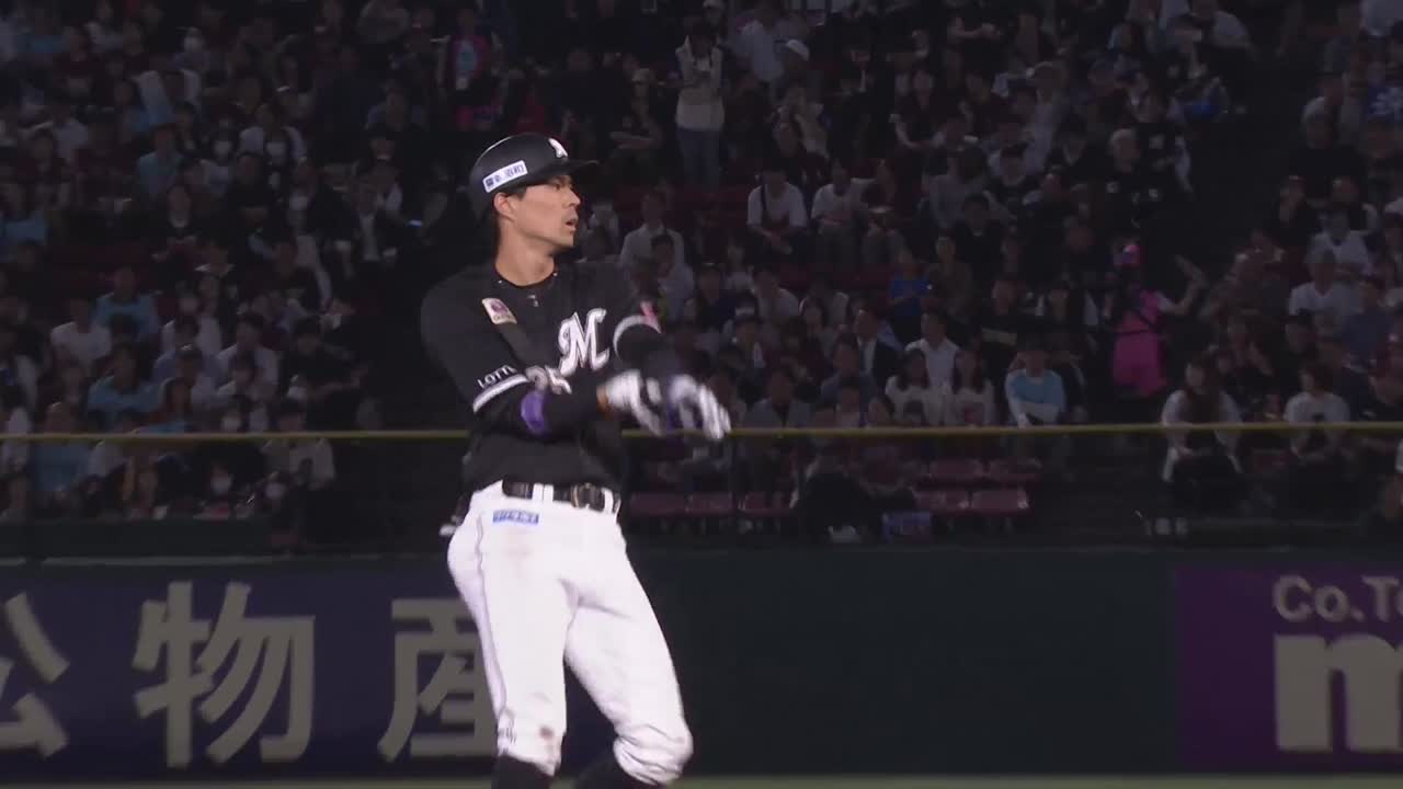 5回表・M岡大海 レフト方向へのエンタイトル2ベースで貴重な追加点!!