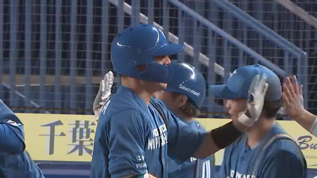 9回表・F清宮幸太郎 打った瞬間それと分かる当たり!! 貴重な追加点となるライトへの2ランホームラン!!
