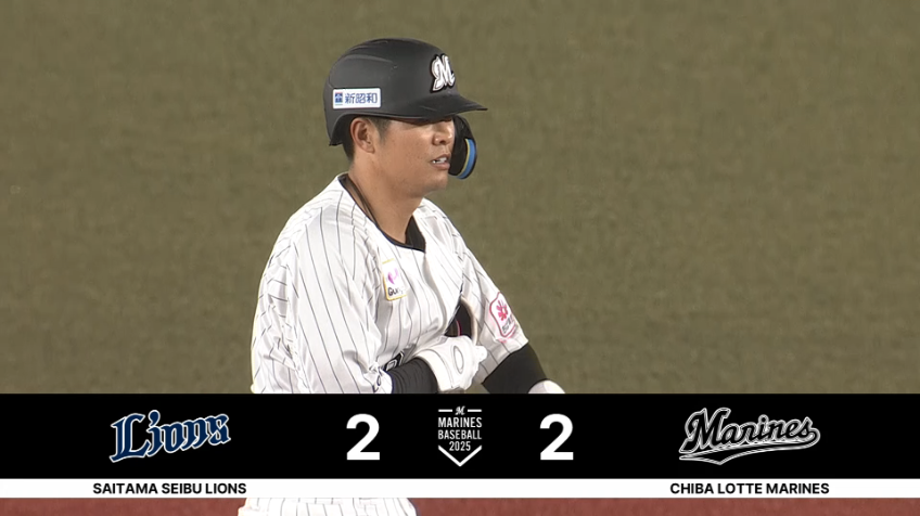3回裏・M中村奨吾 同点タイムリー2ベース!!