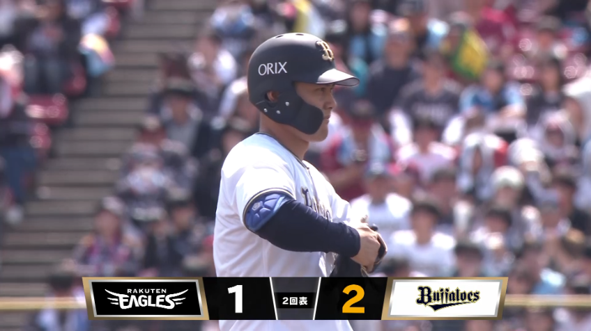 2回表・B野口智哉 センターへ勝ち越しとなるタイムリー2ベースを放つ!!