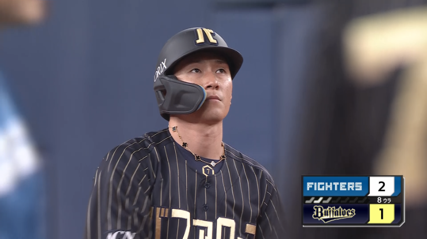 8回裏・B西川龍馬 フェンス直撃のタイムリー2ベースヒットを放ち1点差!