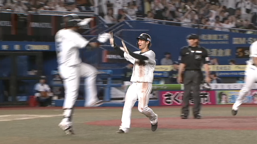 9回裏・M藤原恭大 最後は劇的な結末!! ワイルドピッチにて生還し決着!!